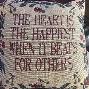 Vintage Needlepoint Throw Pillow